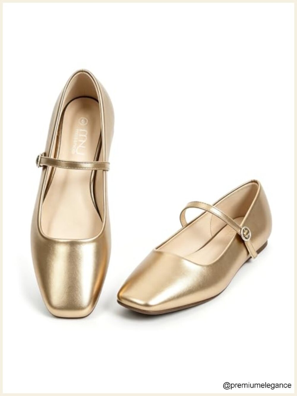 Square Toe Mary Jane Flats Women Non-Slip Dressy Business Casual Adjustable